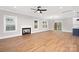 Spacious living room with hardwood floors, fireplace and sliding doors at 1002 Fairground St, Charlotte, NC 28208