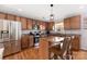 Modern kitchen with granite countertops and island at 160 Hedgewood Dr, Mooresville, NC 28115