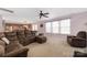 Living room with sectional sofa and fireplace at 160 Hedgewood Dr, Mooresville, NC 28115