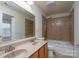 Bathroom with double vanity, large tub, and shower at 4126 Kellybrook Dr, Concord, NC 28025