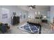 Virtually staged bedroom with large bed and dresser at 4126 Kellybrook Dr, Concord, NC 28025