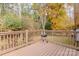 Back deck with wooded view at 8724 Old Plank Rd, Charlotte, NC 28216