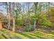 Wooded area behind the property, partially fenced at 1500 Beth Haven Church Rd, Denver, NC 28037