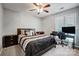 Bedroom with a desk, chair, and ceiling fan at 1500 Beth Haven Church Rd, Denver, NC 28037