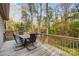 Deck with table and chairs, overlooking backyard at 1500 Beth Haven Church Rd, Denver, NC 28037