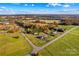Aerial view of home, pool, and large lot at 4723 Old Mountain Rd, Stony Point, NC 28678