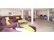 Spacious basement with comfortable seating and a wet bar at 4723 Old Mountain Rd, Stony Point, NC 28678