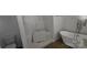 Bathroom featuring subway tile, freestanding tub, and modern fixtures at 536 Robinhood Rd # 27, Maiden, NC 28650