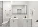 Modern bathroom with double vanity and marble tile at 1905 Umstead St, Charlotte, NC 28205