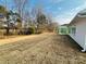 Large backyard with newly installed sod, adjacent to a covered patio, providing ample space at 7169 Chamberlain Dr, Harrisburg, NC 28075