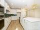 Bright kitchen with white cabinets, stainless appliances and subway tile backsplash at 7169 Chamberlain Dr, Harrisburg, NC 28075