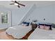 This spacious bedroom offers stylish decor, plush bedding, and an abundance of natural light at 3678 Rankin Rd, Concord, NC 28027