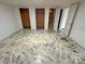 Unfinished basement with closets and doors; painted concrete floors, white walls and ceiling at 115 Turner St, Lincolnton, NC 28092