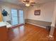 Eat-in kitchen and breakfast nook area with hardwood floors and access to outdoor living at 115 Turner St, Lincolnton, NC 28092