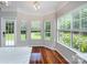 Breakfast nook with light filled windows and hardwood floors at 107 Monterey Dr, Mooresville, NC 28117
