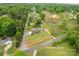 Aerial view of property highlighting lot lines, showcasing the home's location and surrounding landscape at 3092 Lee Lawing Rd, Lincolnton, NC 28092