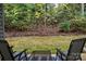 Cozy patio with two chairs and wooded backdrop at 4130 Charlotte Hwy # G, Lake Wylie, SC 29710