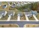 Beautiful aerial view of craftsman homes with well-maintained yards in a friendly neighborhood at 7618 Fenn Way, Indian Land, SC 29707