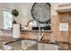Kitchen stainless sink with granite counter top and neutral brick backsplash at 3195 Hadden Hall Blvd, Fort Mill, SC 29715