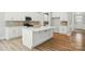 Spacious kitchen boasts white cabinets, island, and stainless steel appliances at 5115 Heathland Dr # 47, Charlotte, NC 28215