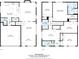 Detailed floor plan showcasing the layout of this two story home at 8007 April Ln, Matthews, NC 28104