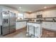 Modern kitchen with white cabinetry, granite countertops, and stainless steel appliances at 318 Kingsford Dr, Stanley, NC 28164