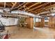 Large, unfinished basement with stairs at 4501 Taylorsville Hwy, Statesville, NC 28625