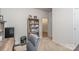 This office features a neutral color scheme, providing a versatile space for work or study at 654 Saddlebred Ln, Locust, NC 28097