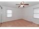 Bedroom with light wood flooring and a ceiling fan at 105 Kiser Ln, Statesville, NC 28677