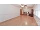 Spacious living room with light walls and wood floors at 105 Kiser Ln, Statesville, NC 28677