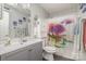 Clean bathroom with a shower/tub combo and updated vanity at 11800 Five Cedars Rd, Charlotte, NC 28226