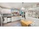 Kitchen features wood countertops and mosaic backsplash at 11800 Five Cedars Rd, Charlotte, NC 28226