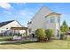 Backyard with a pergola and outdoor seating off the back of the house at 13929 Tilesford Ln, Huntersville, NC 28078