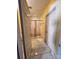 Small bathroom with shower and white tile floor at 154 W End St, Chester, SC 29706