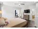 Spacious main bedroom with a sitting area and walk-in closet at 8225 Ballymore Ct, Huntersville, NC 28078