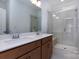Elegant bathroom with double vanity and large shower at 2212 Noble Townes Way, Charlotte, NC 28262