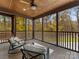 Relaxing screened-in porch with comfortable seating and scenic views of the surrounding trees at 6040 Oxfordshire Rd, Waxhaw, NC 28173