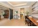 Stylish home office with hardwood floors, barn door, and natural light at 9618 Belloak Ln, Waxhaw, NC 28173