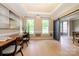Bright home office features natural light, desk space and hardwood floors at 9618 Belloak Ln, Waxhaw, NC 28173