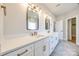 Double vanity bathroom with a large shower and soaking tub at 636 Edwards Rd, Fort Lawn, SC 29714