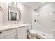 Bathroom with vanity, shower and modern fixtures at 636 Edwards Rd, Fort Lawn, SC 29714