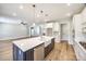 Modern kitchen with island, stainless steel appliances, and white cabinets at 636 Edwards Rd, Fort Lawn, SC 29714