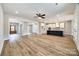 Spacious living room with hardwood floors and open floor plan at 636 Edwards Rd, Fort Lawn, SC 29714