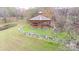 Elegant gazebo with stone base at 100 Steffey Ln, Taylorsville, NC 28681