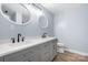 Double vanity bathroom with updated fixtures and mirrors at 1485 Nc Hwy 16 N Hwy, Taylorsville, NC 28681
