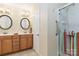 Double vanity bathroom with a shower and updated finishes at 1835 Fairlawn Ct, Rock Hill, SC 29732