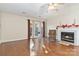 Living room with hardwood floors and fireplace at 1835 Fairlawn Ct, Rock Hill, SC 29732