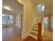 Wooden staircase leading to the upper level at 126 E Division Ave, Salisbury, NC 28144