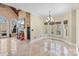 Breakfast area with tile floors and bay windows at 5752 Natoma Rd, Lake Wylie, SC 29710
