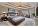 Spacious main bedroom boasts tray ceilings, large windows, and a comfortable seating area at 5752 Natoma Rd, Lake Wylie, SC 29710